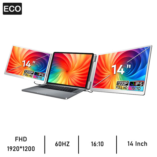 14 Inch Portable Monitor Dual screens For PC/Phone/PS4/PS5/Switch1/Switch2/Xbox 16:9 16:10 IPS FHD Screen Ship To US