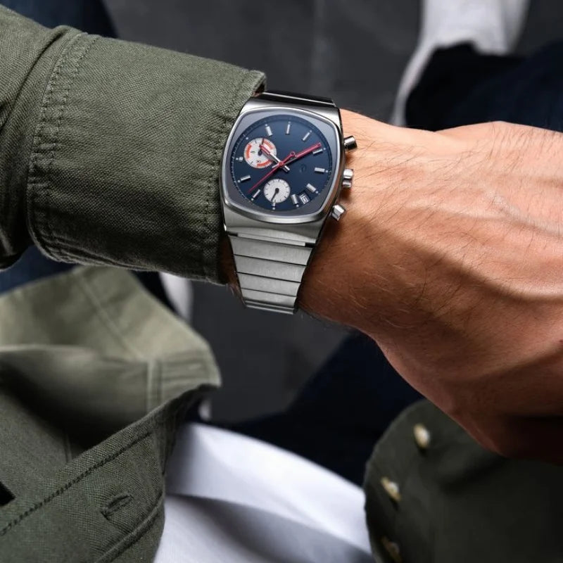 CILOA square man quartz watches for men retro automatic movement steeldive Man stainless steel sports watch new in men's Gifts