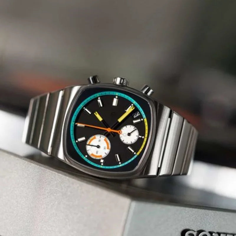 CILOA square man quartz watches for men retro automatic movement steeldive Man stainless steel sports watch new in men's Gifts