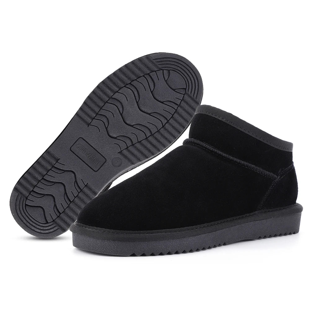 Women Snow Boots Slip On Short Boots Anti-Slip Comfort Ankle Boots Water Resistant Faux Fur Lining Boots for Outdoor Sports