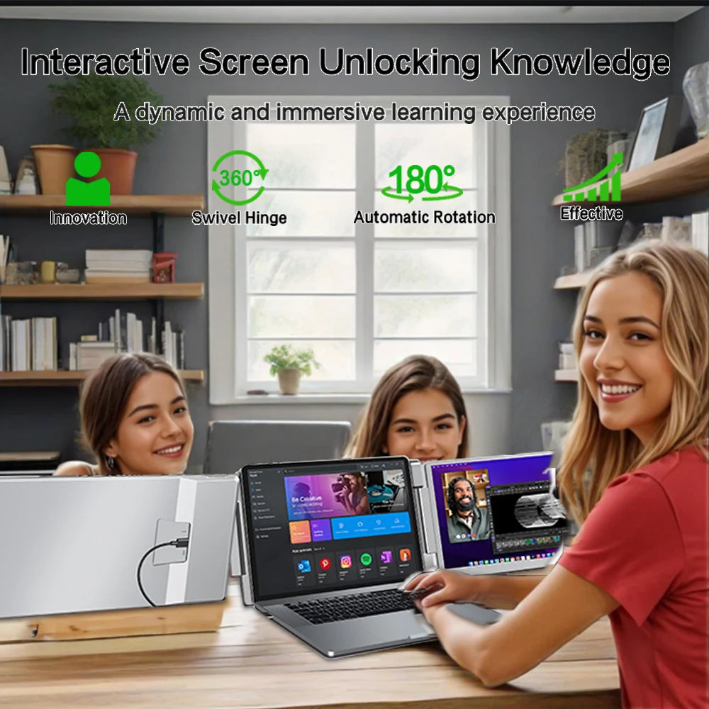 14 Inch Portable Monitor Dual screens For PC/Phone/PS4/PS5/Switch1/Switch2/Xbox 16:9 16:10 IPS FHD Screen Ship To US