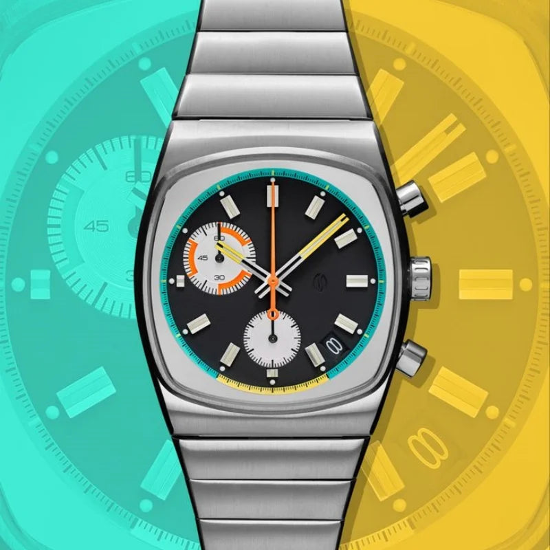 CILOA square man quartz watches for men retro automatic movement steeldive Man stainless steel sports watch new in men's Gifts