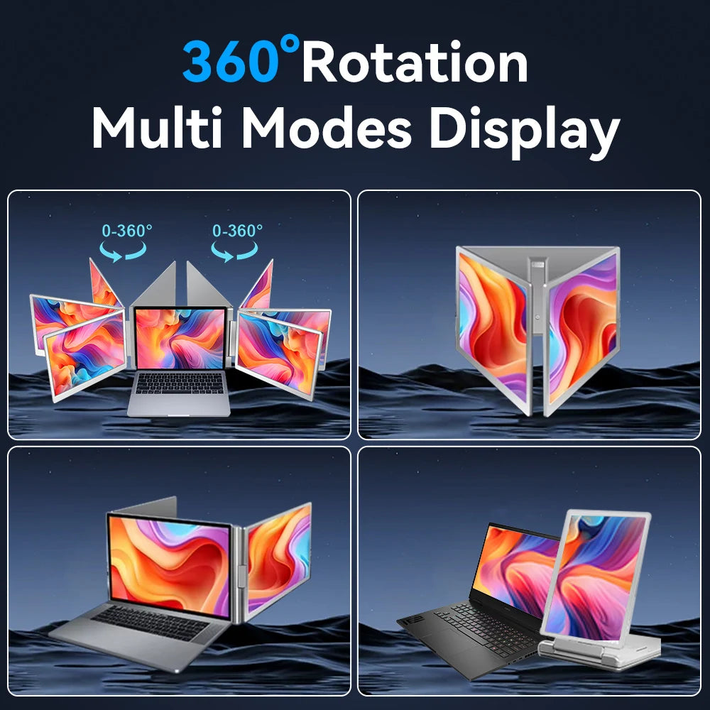 14 Inch Portable Monitor Dual screens For PC/Phone/PS4/PS5/Switch1/Switch2/Xbox 16:9 16:10 IPS FHD Screen Ship To US