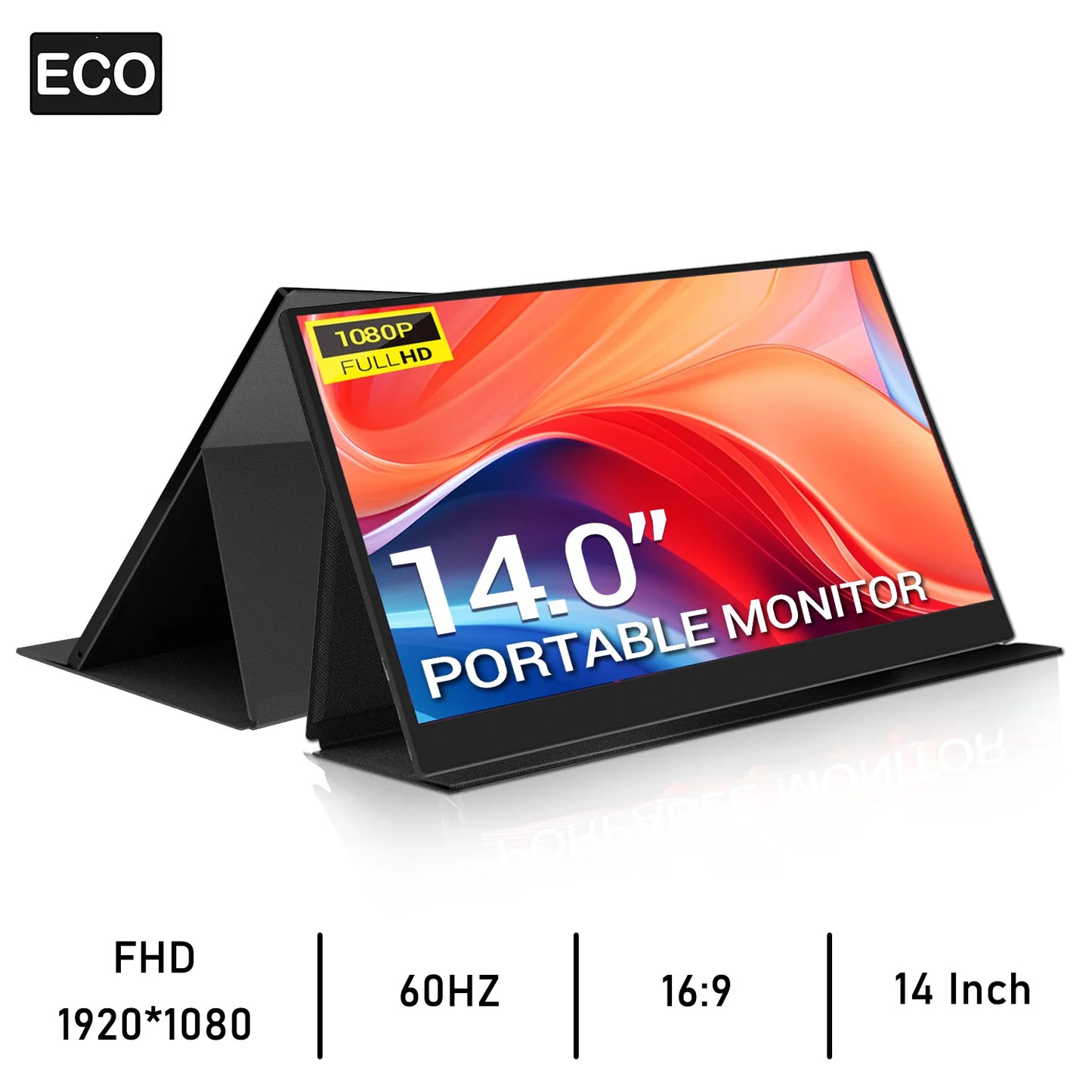 14 Inch Portable Monitor Dual screens For PC/Phone/PS4/PS5/Switch1/Switch2/Xbox 16:9 16:10 IPS FHD Screen Ship To US
