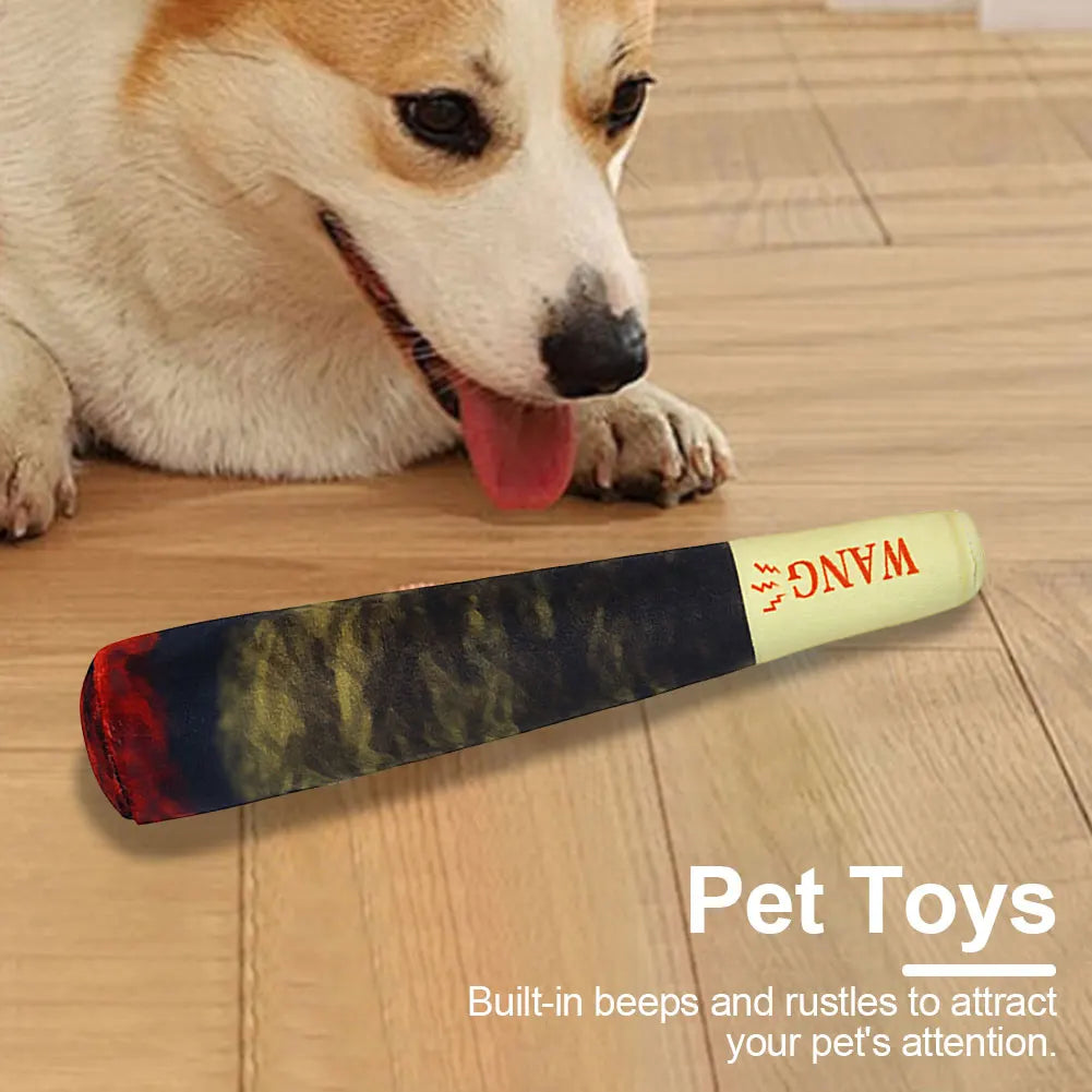 Interactive Dog Sound Toy Simulation Cigar Plush Pet Toy Fun Novelty Dog Toy Creative Chew Toy for Small Medium Large Dogs