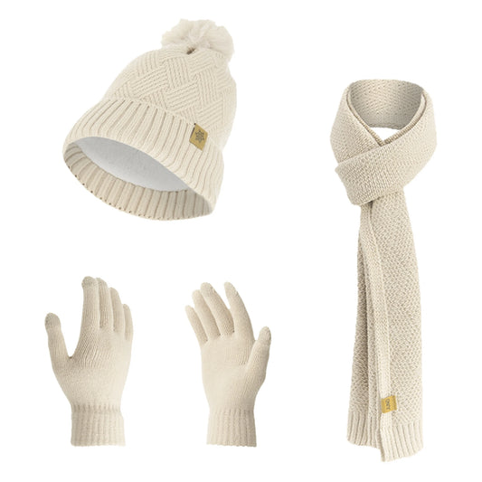 Winter Knit Beanie Scarf and Gloves Set - Cozy Cold Weather Accessories for a Stylish Warm Outfit