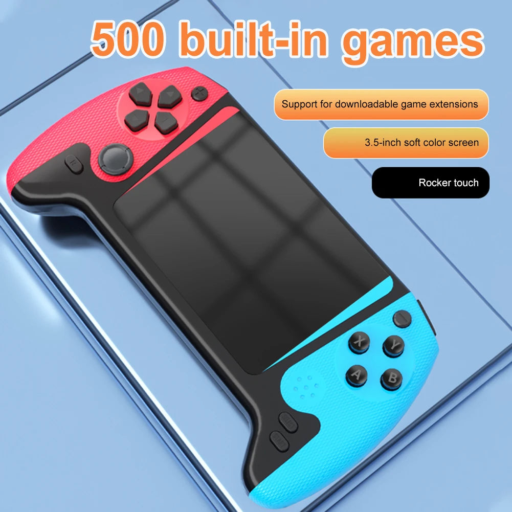 Portable Game Console 3.5inch LCD Screen Built-in 500 Games Nostalgic Game Console TV Connect for Kids Adults for Single Player