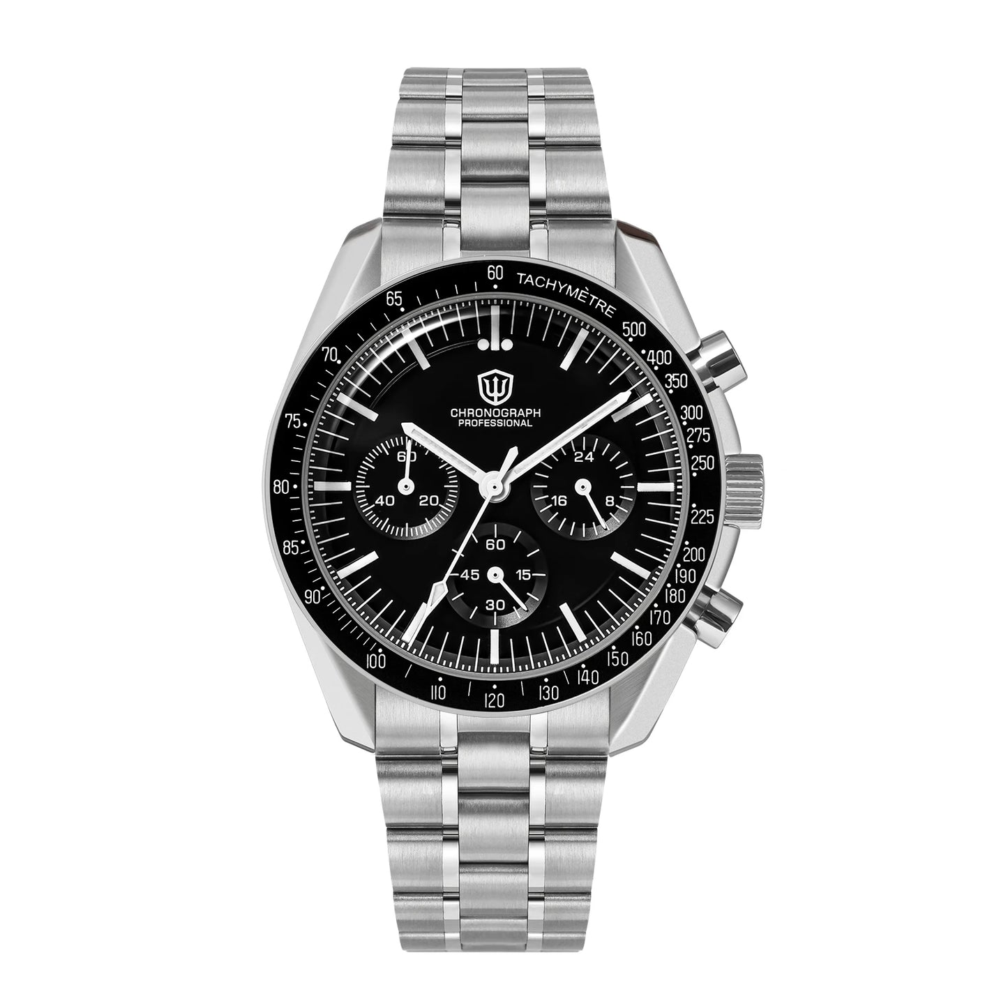 Watchdives WD1863 Chronograph Watch VK63 Sweep Second Mechanical Quartz Movement Bubble Sapphire 100M Waterproof Vintage Watches