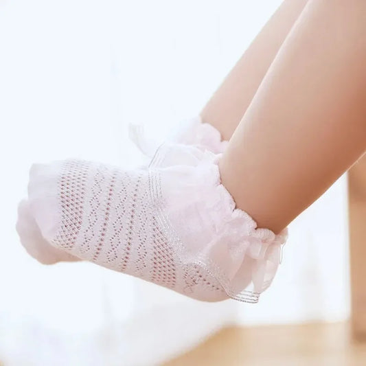 Baby Girl 0-3 Years Summer Ruffle Socks Cute Infant Princess Toddler Dress Frilly Breathable Cotton Socks 0-12/12-24/24-36M Kids